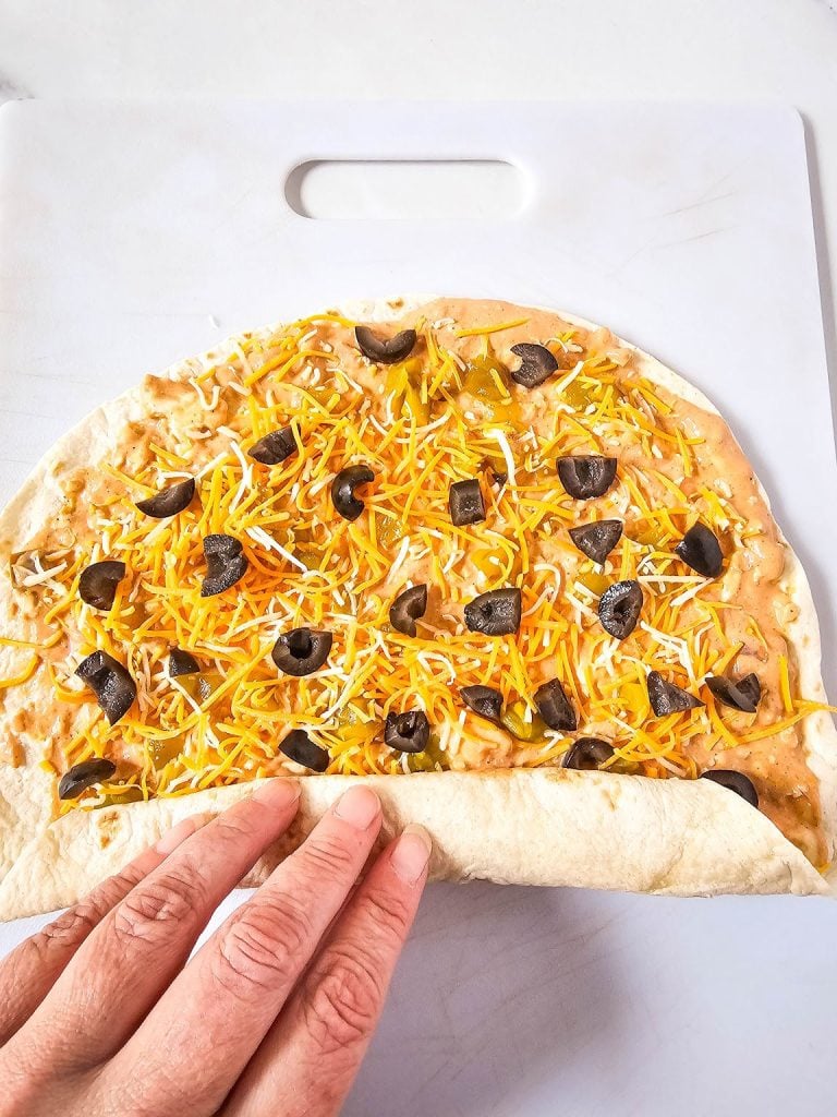 Cheesy Mexican Pinwheels 4.