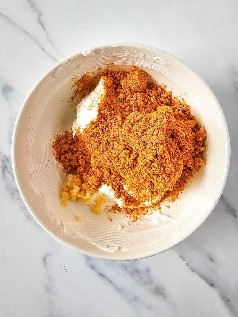 Chicken enchilada pinwheels in process 1.