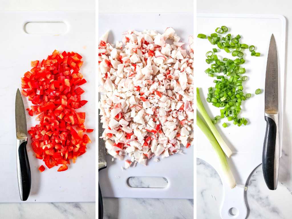 Crab pinwheels in process 1.