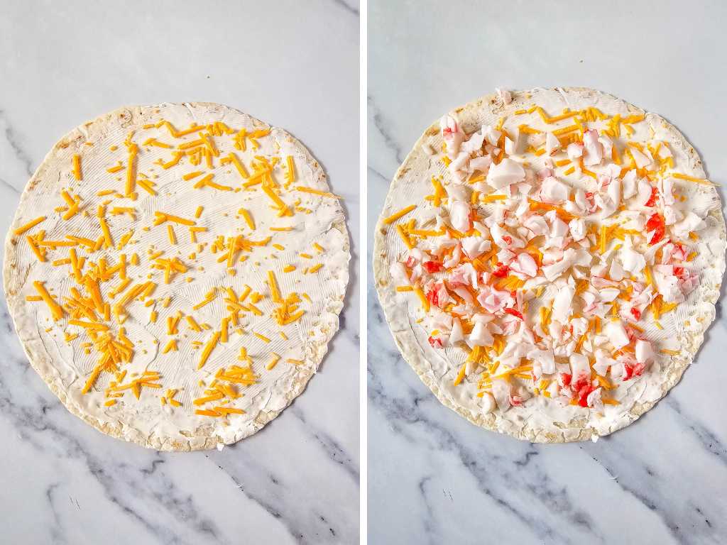 Crab pinwheels in process 3.