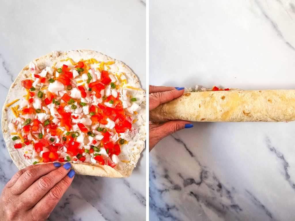 Crab pinwheels in process 5.