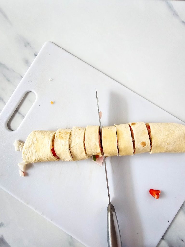 Crab pinwheels in process 7.