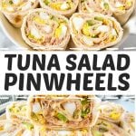 Tuna salad pinwheel roll ups.