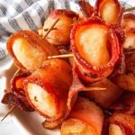 Air fryer bacon wrapped water chestnuts