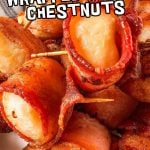 Air fryer bacon wrapped water chestnuts.