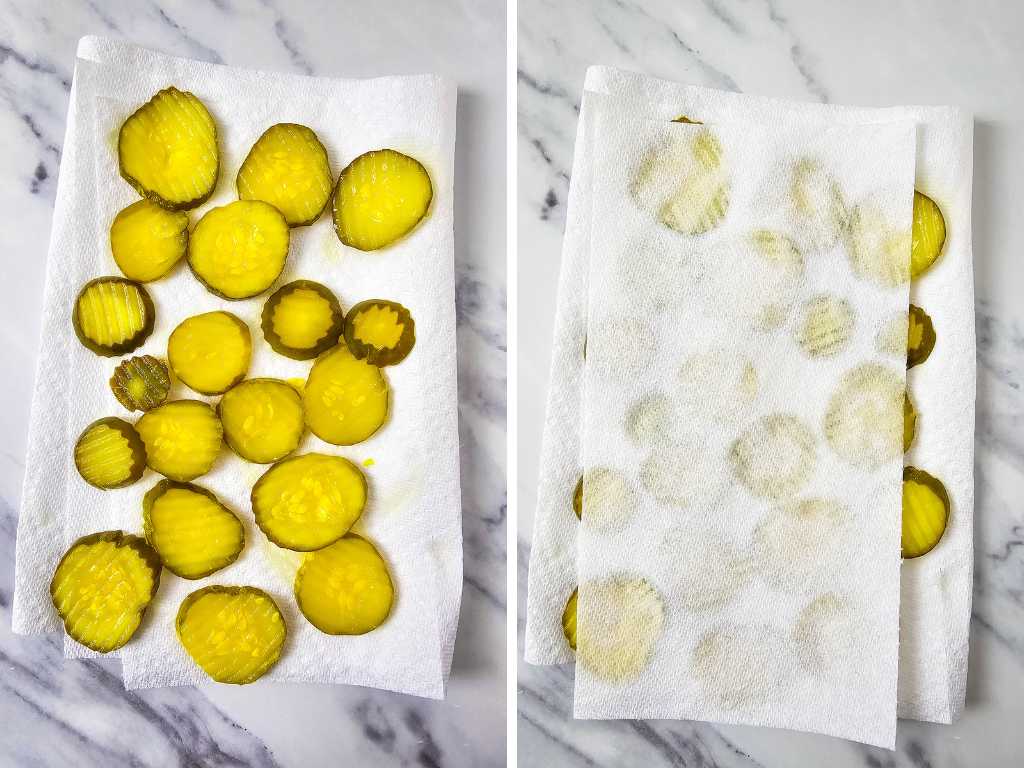 Air fryer pickle chips process 1.