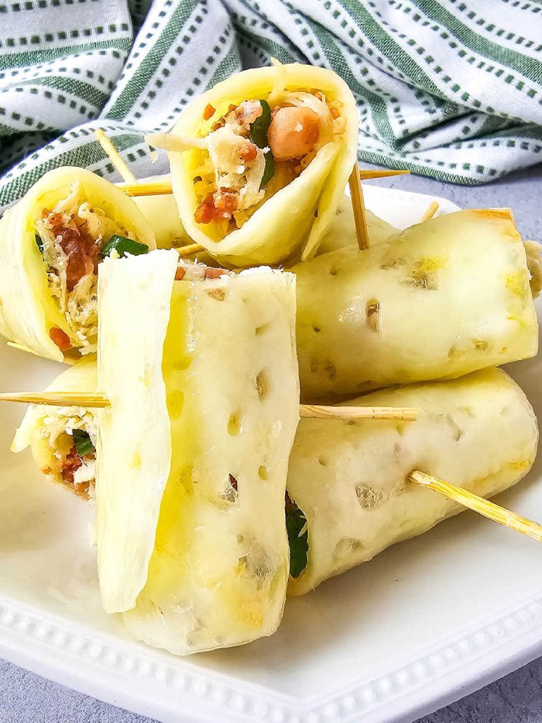 Chicken bacon ranch mozzarella wraps.