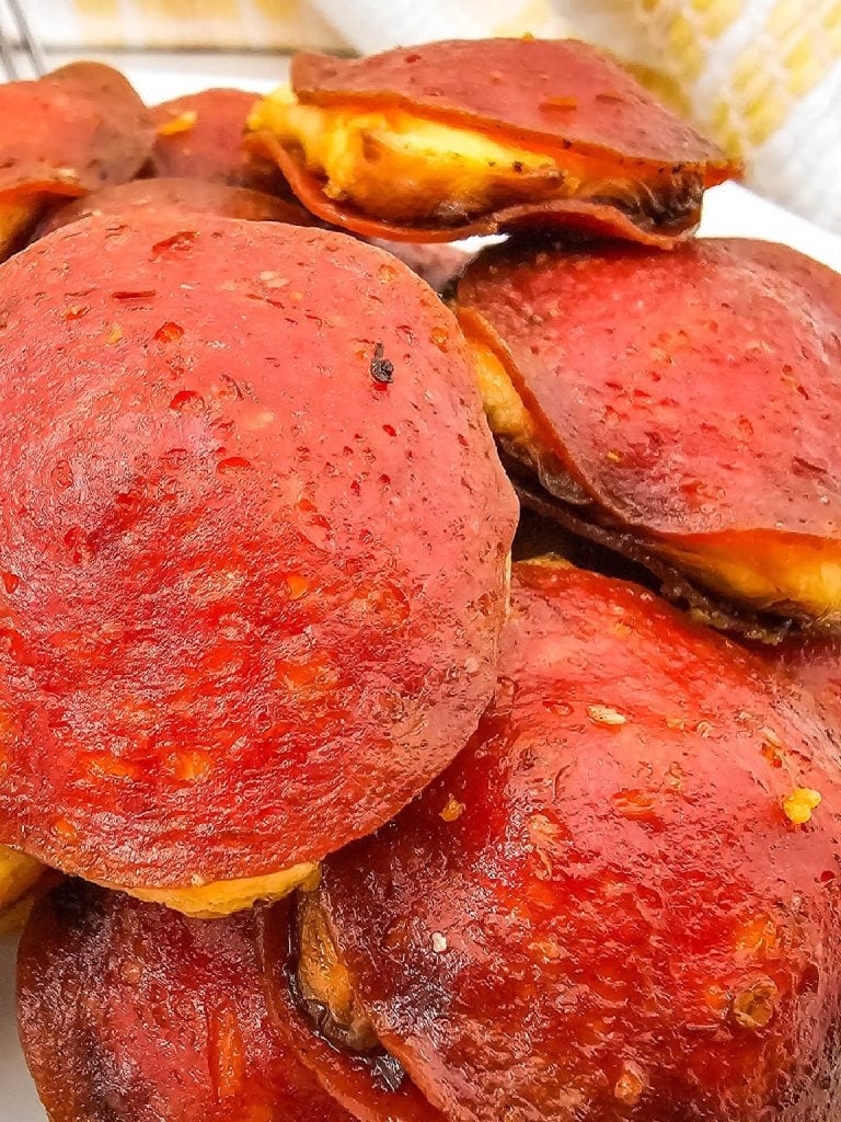 Cream cheese pepperoni snack.