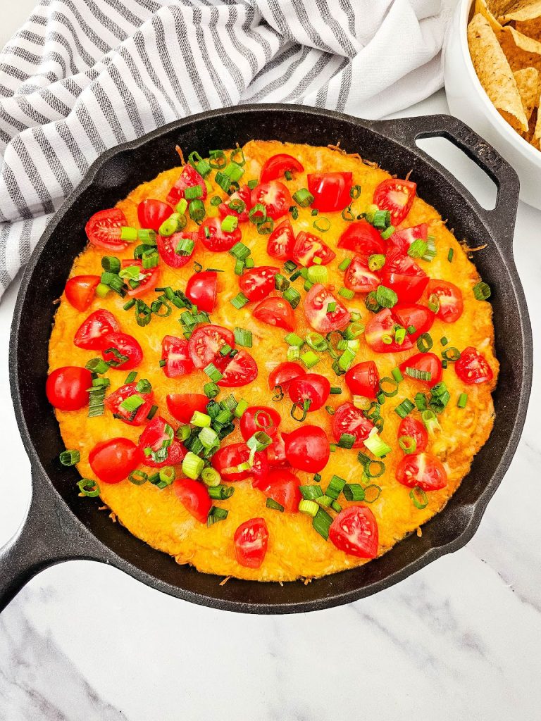 Texas trash dip in a skillet.