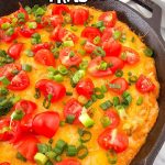 Texas trash dip in a skillet.