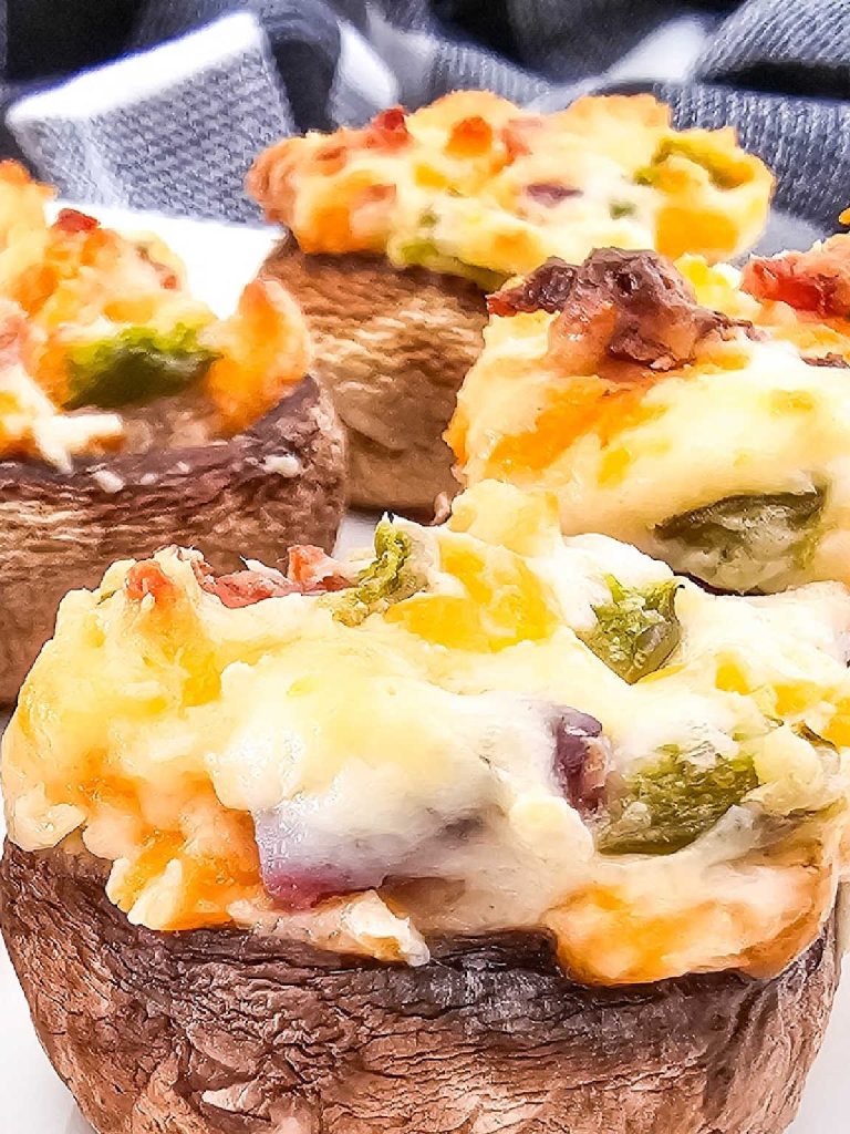 Jalapeno popper stuffed mushrooms.