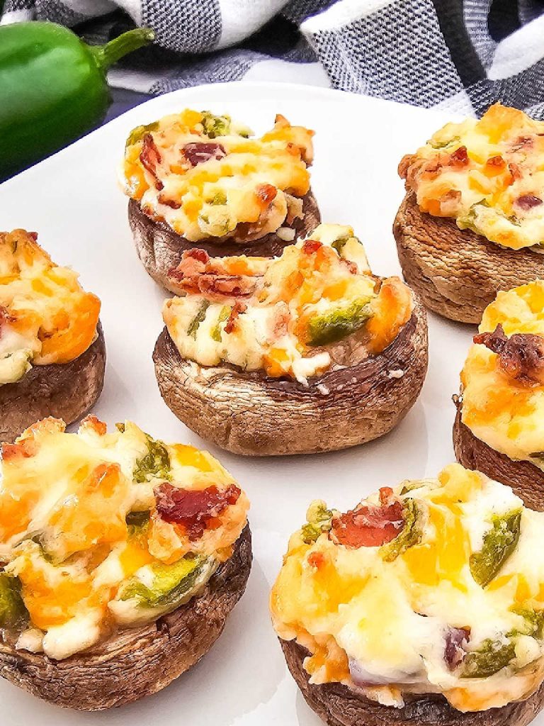Jalapeno popper stuffed mushrooms.