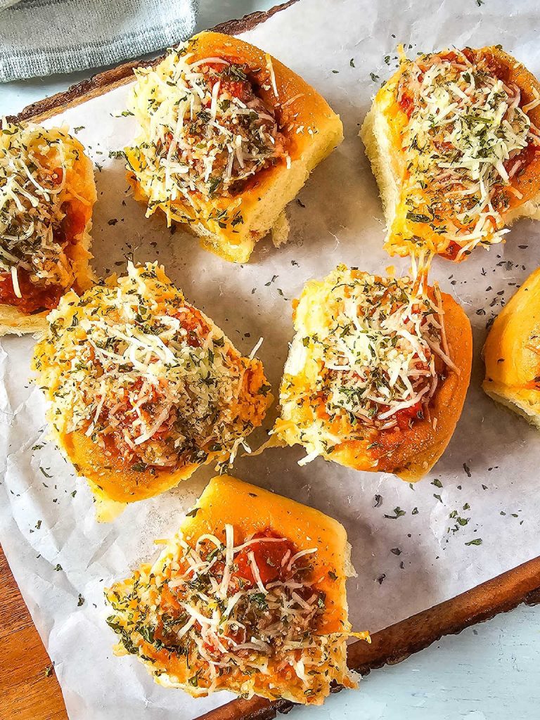 Hawaiian roll meatball sliders.