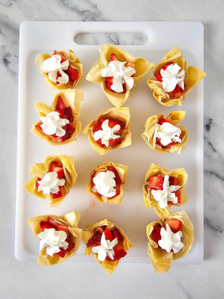 Strawberry shortcake pie bites process 10.