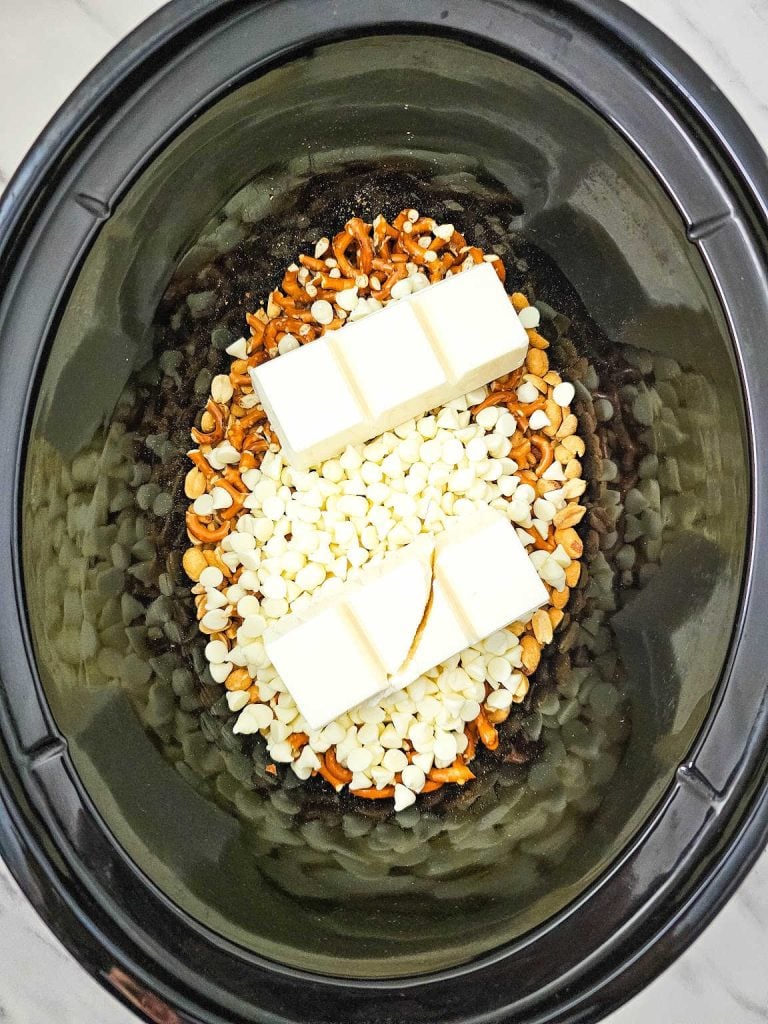 White chocolate crock pot candy process 1.