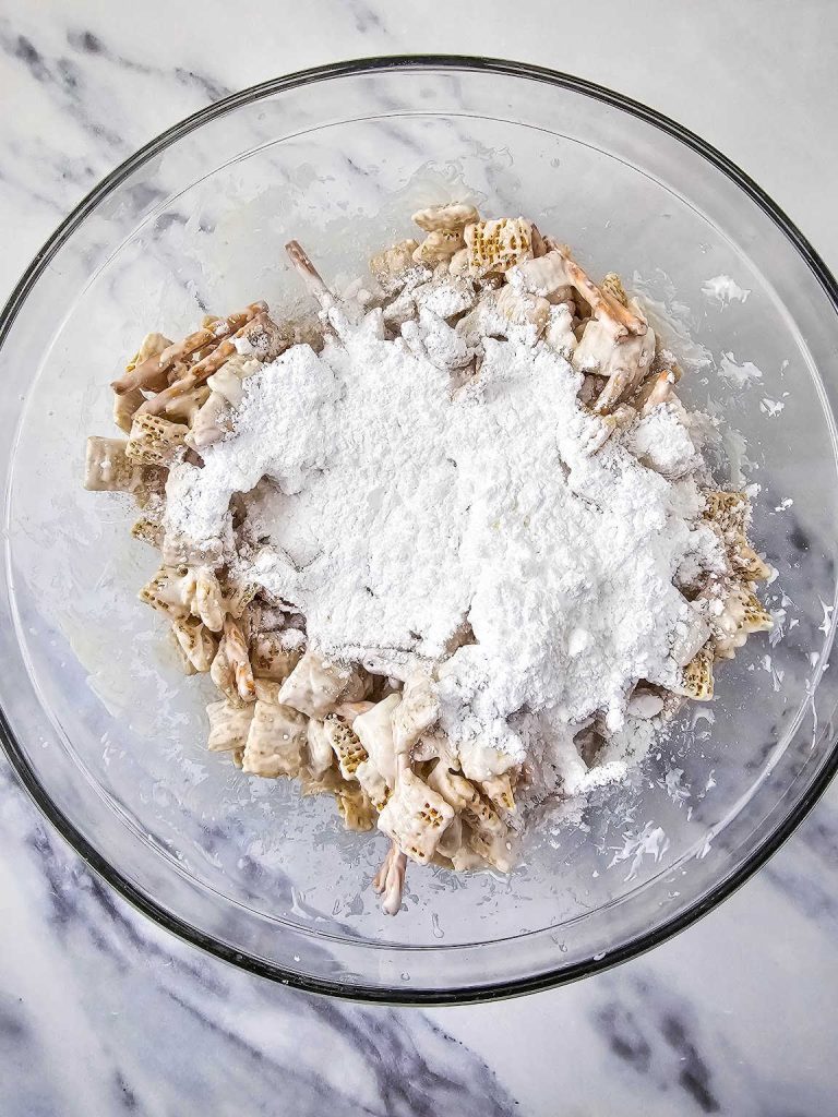 Bunny bait snack mix process 3.