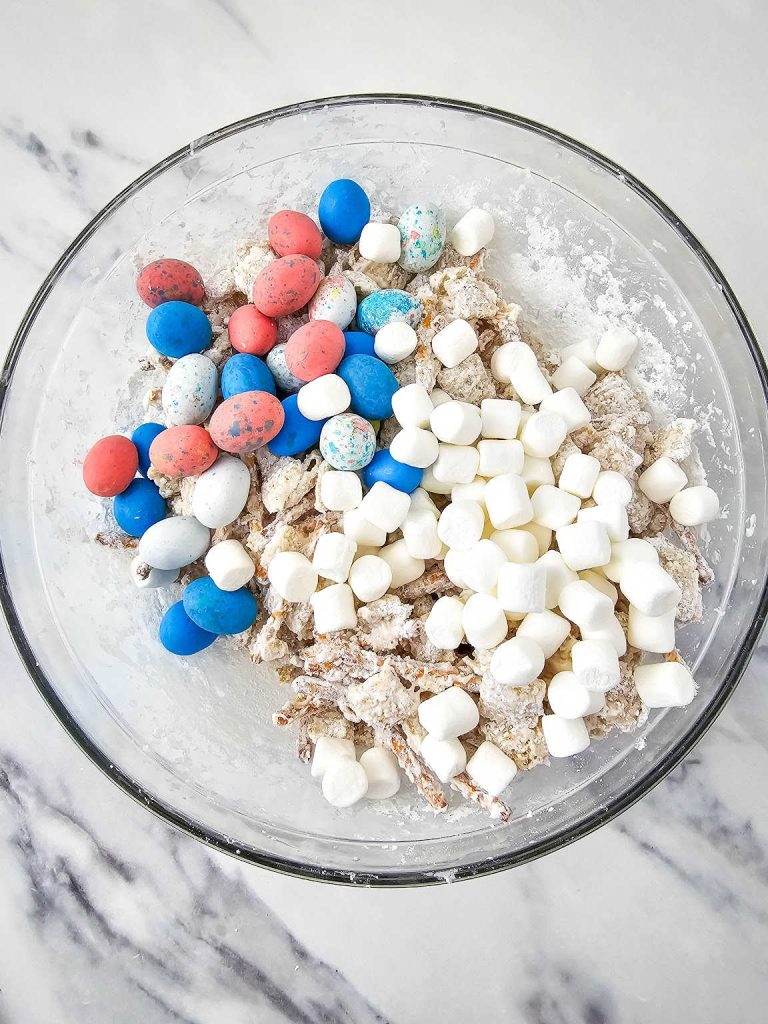 Bunny bait snack mix process 4.