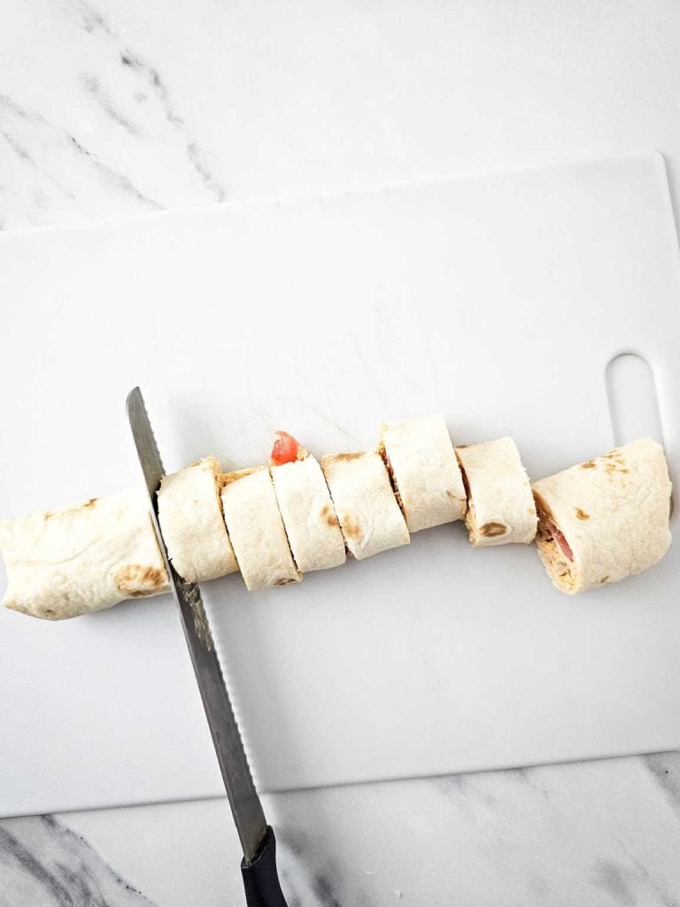 Chicken taco pinwheels process 6.