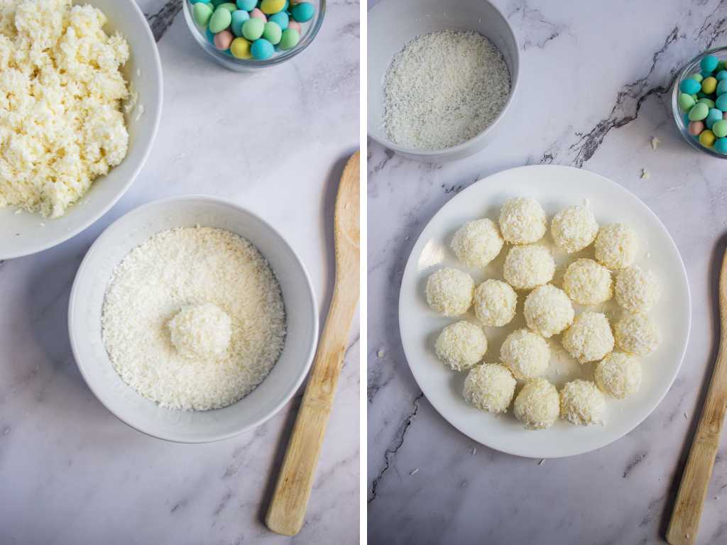 Coconut Easter nests process 3.