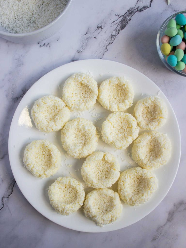 Coconut Easter nests process 5.