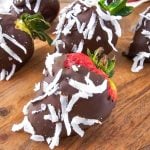 Coconut chocolate covered strawberries