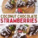 Coconut chocolate strawberries