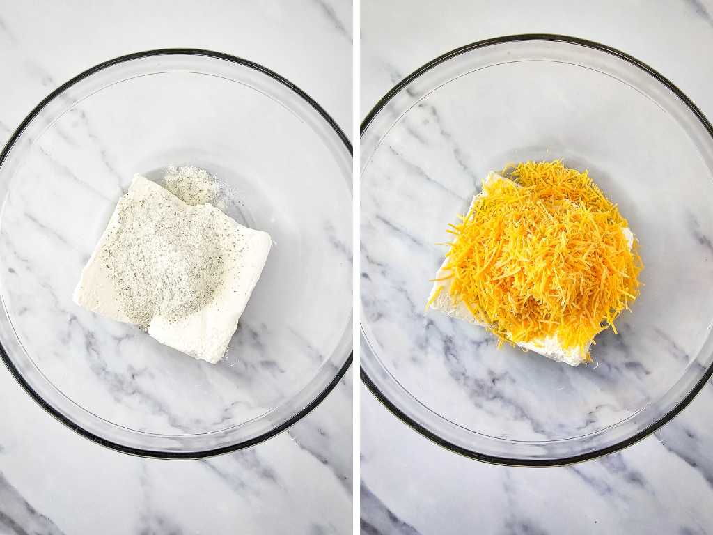 Easter carrot cheeseball process 1.