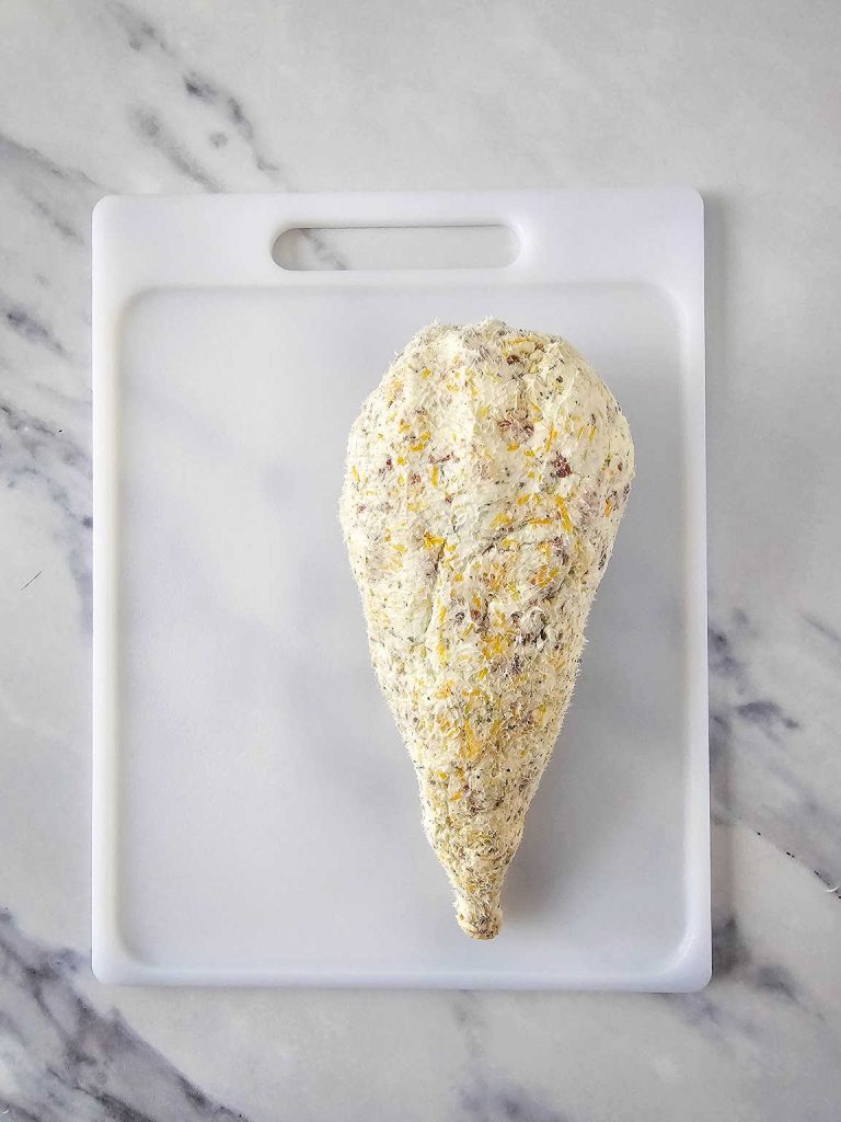 Carrot shaped cheeseball.