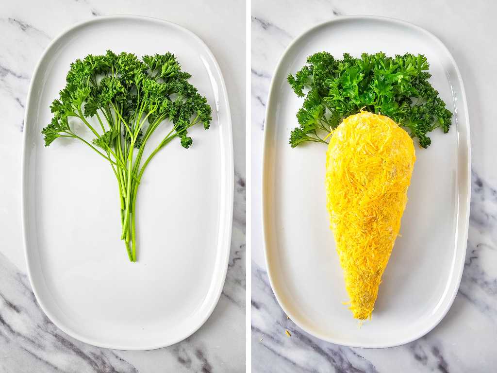 Easter carrot cheeseball process 4.