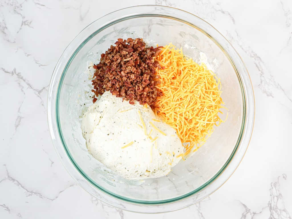 Easter chick cheese ball process 2