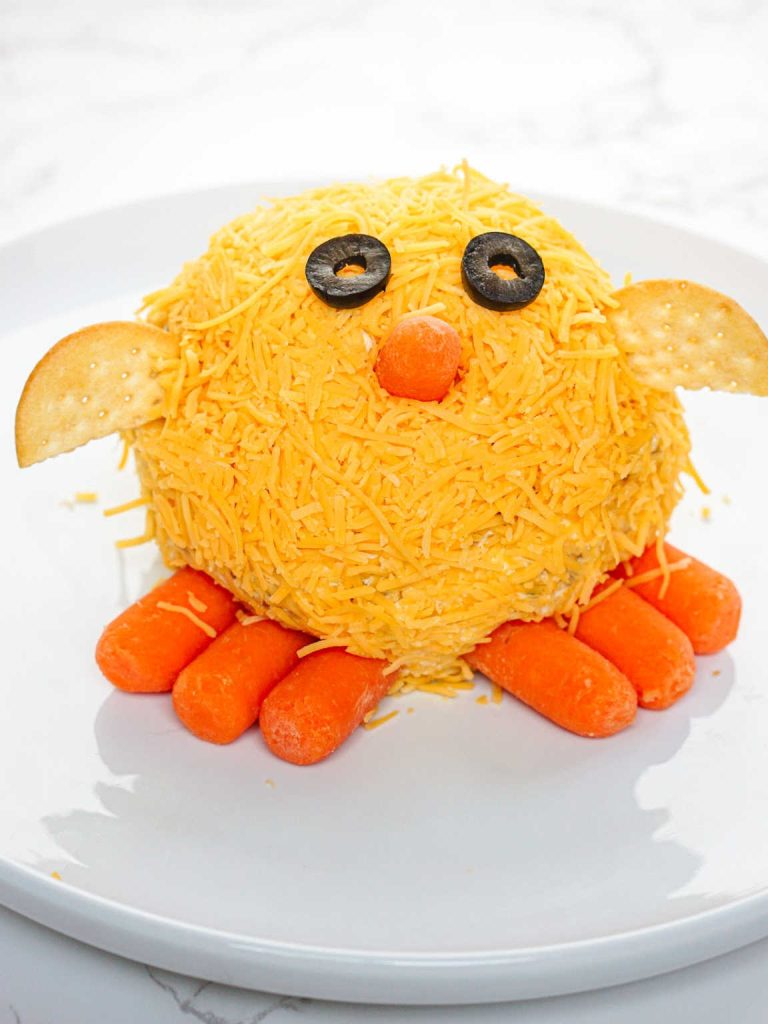 Easter chick cheese ball process 7.