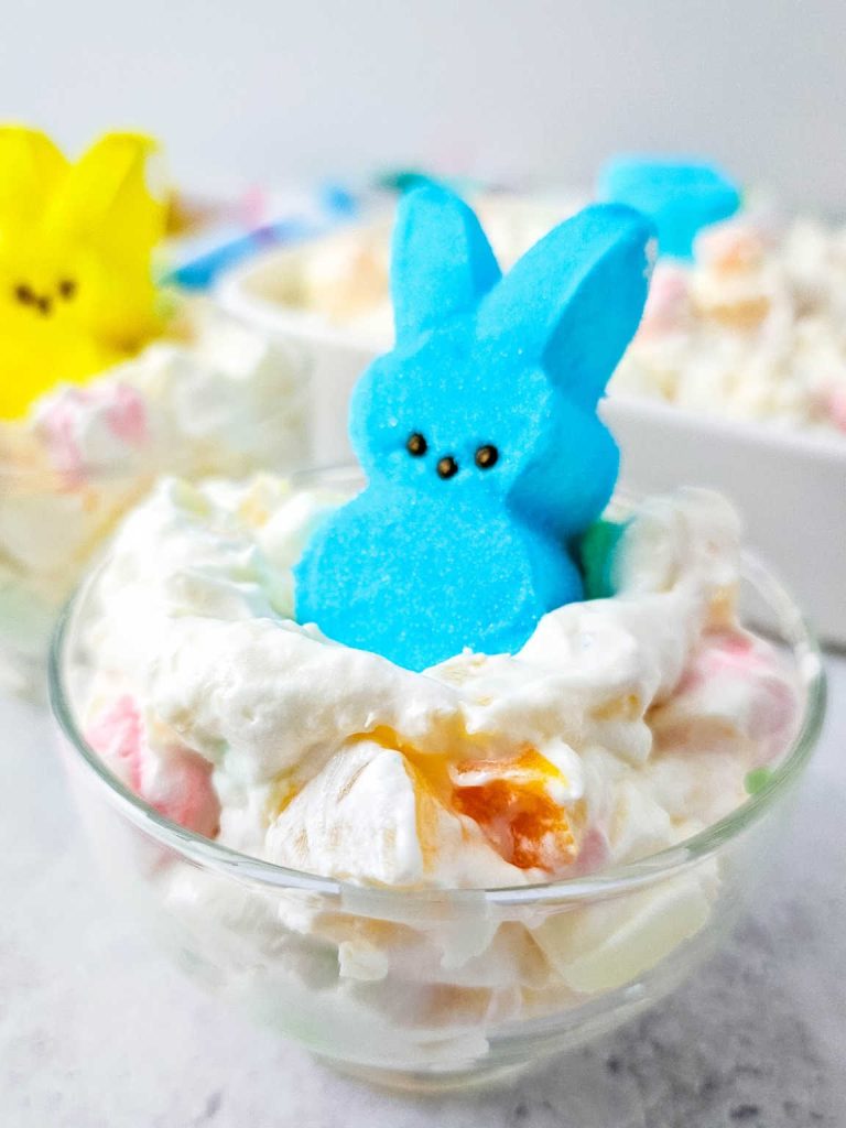 Easter fluff salad with peeps