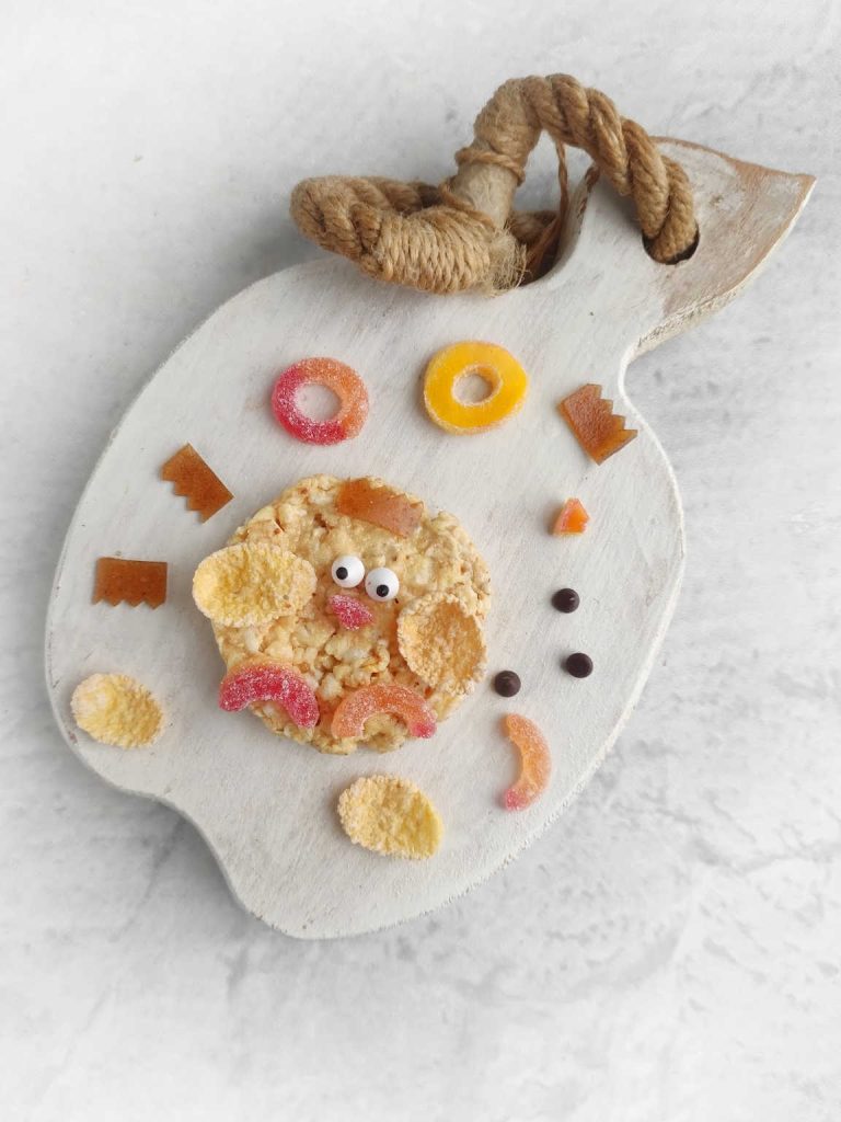 Easter rice crispy chicks process 5.