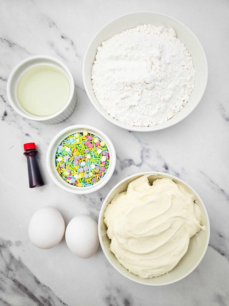 Easter whoopie pies ingredients.