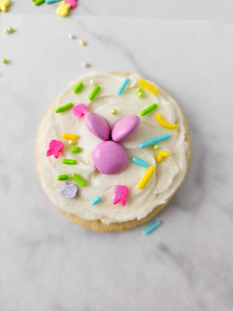 Decorated sugar cookie.