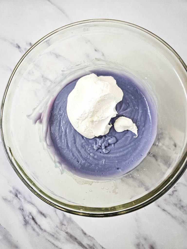 Peeps bunny cheesecake pudding cups process 2.