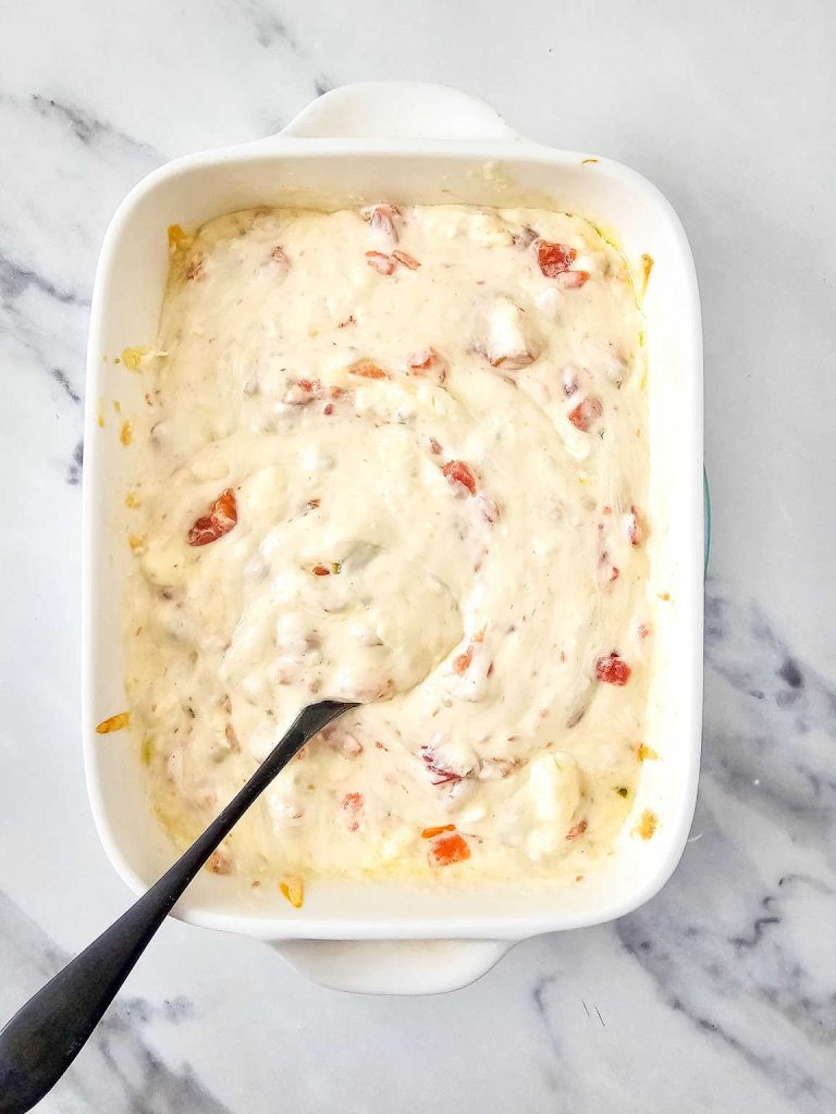 Queso dip process 4.