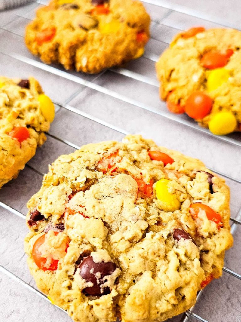 Reese's Pieces oatmeal cookies