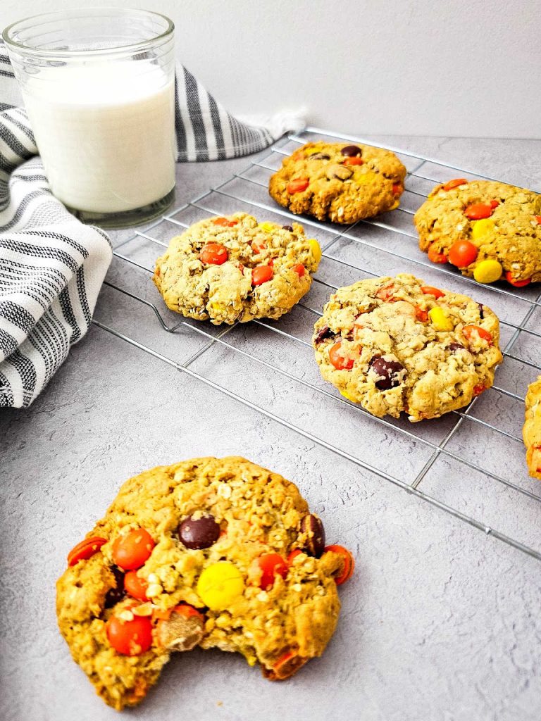 Reese's Pieces oatmeal cookies