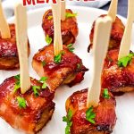 Bacon wrapped meatballs