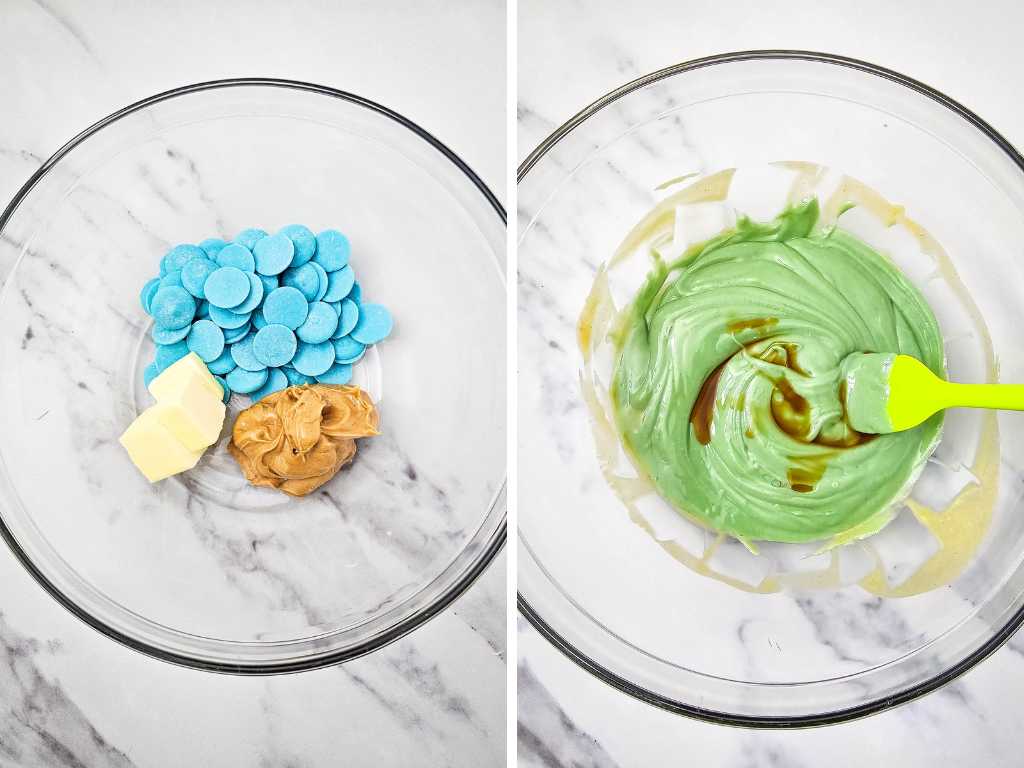 Cookie Monster puppy chow process 2.