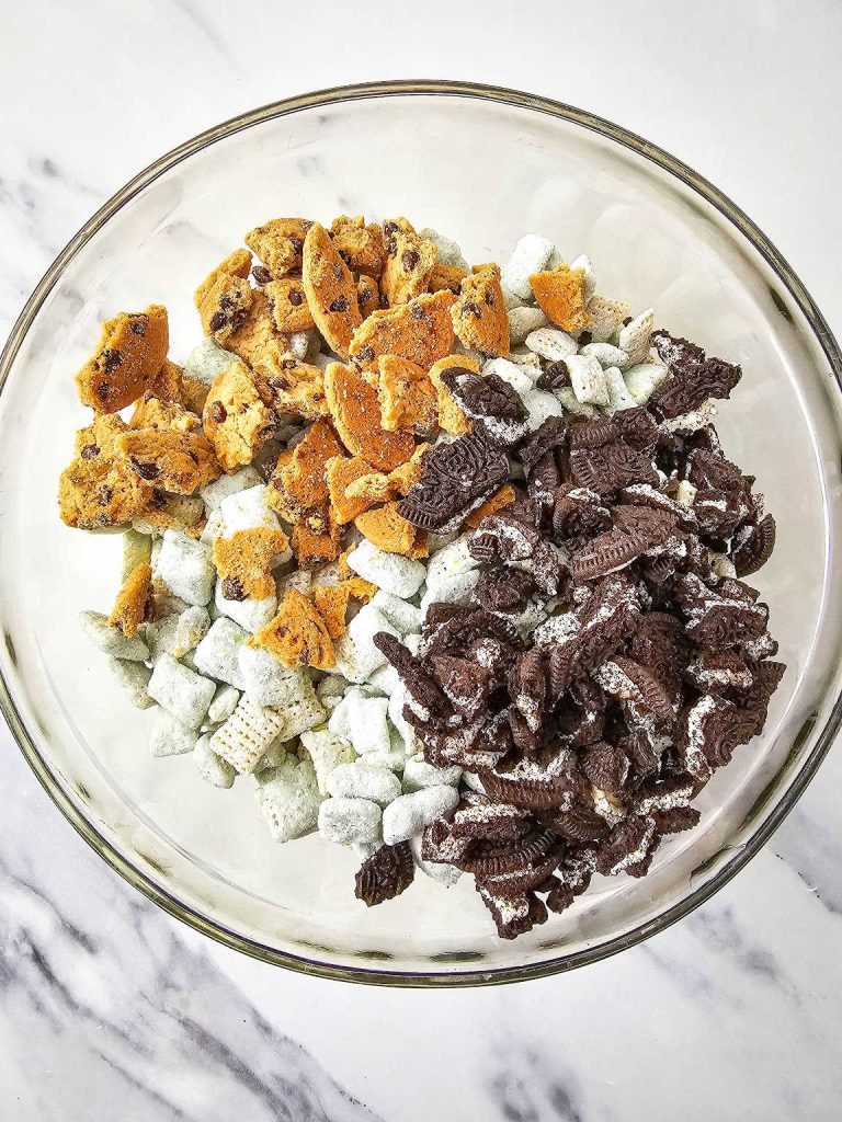 Cookie Monster puppy chow process 6.