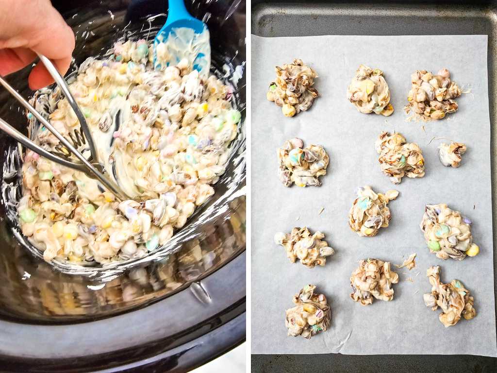 Easter crockpot candy process 3.