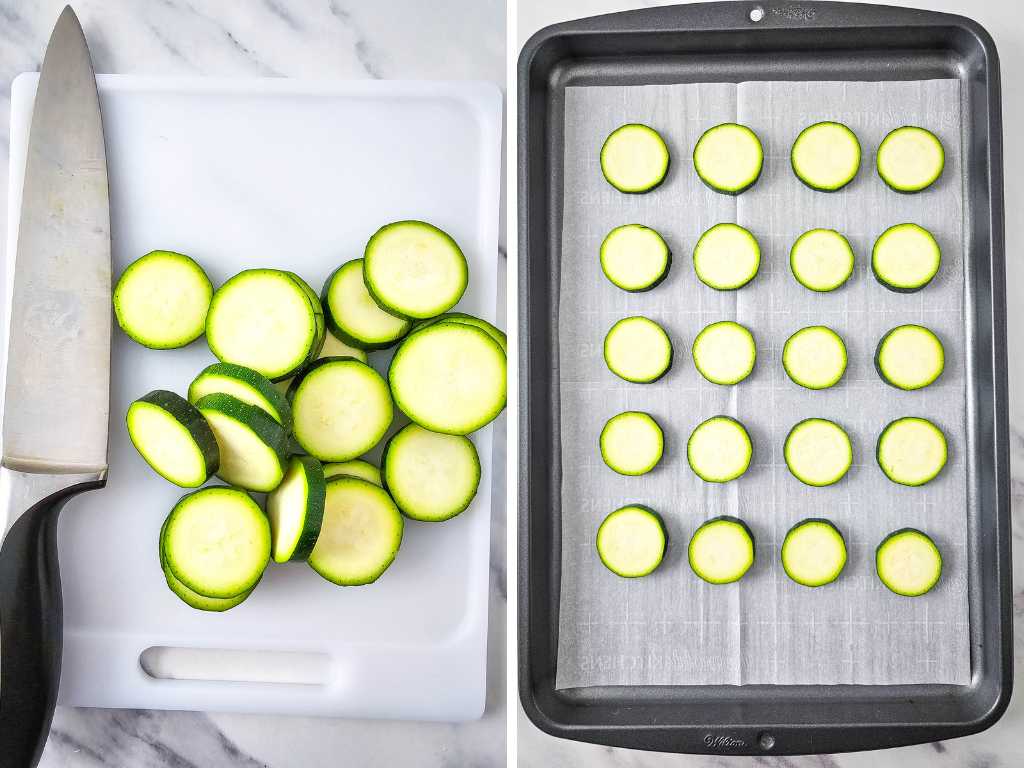 Zucchini pizza bites process 2