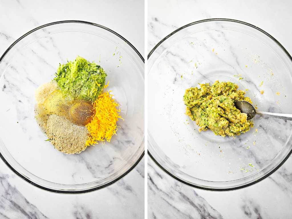 Zucchini tots process 3