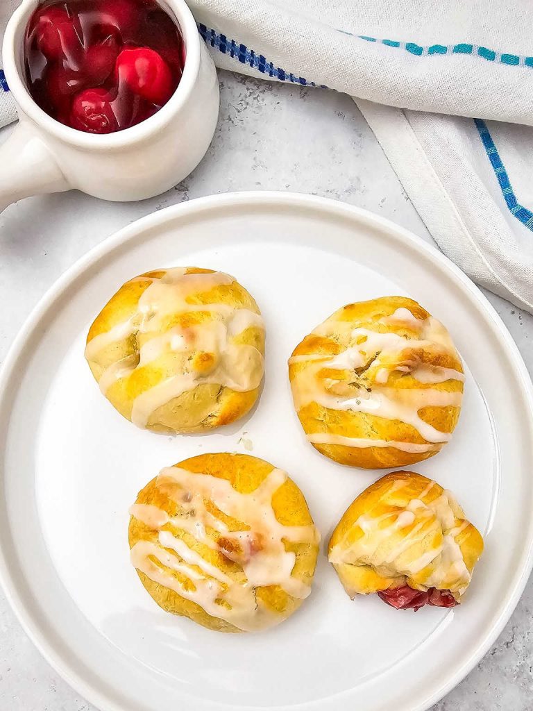 Air fryer cherry pie bites