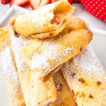 Air fryer strawberry cheesecake rollups