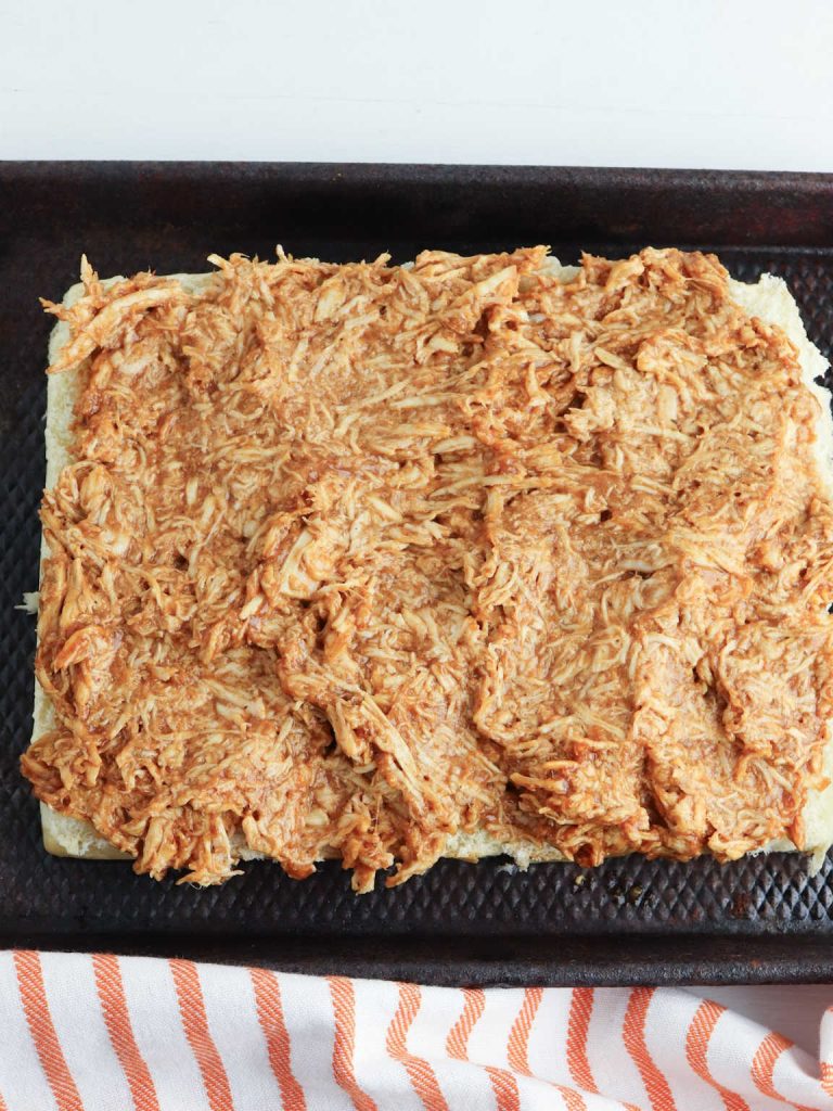 BBQ chicken sliders process 4