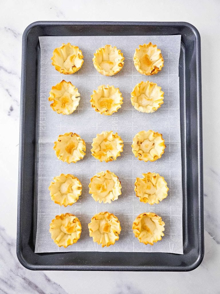 Brie phyllo tarts process 2