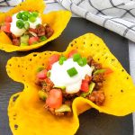 Cheddar cheese taco cups